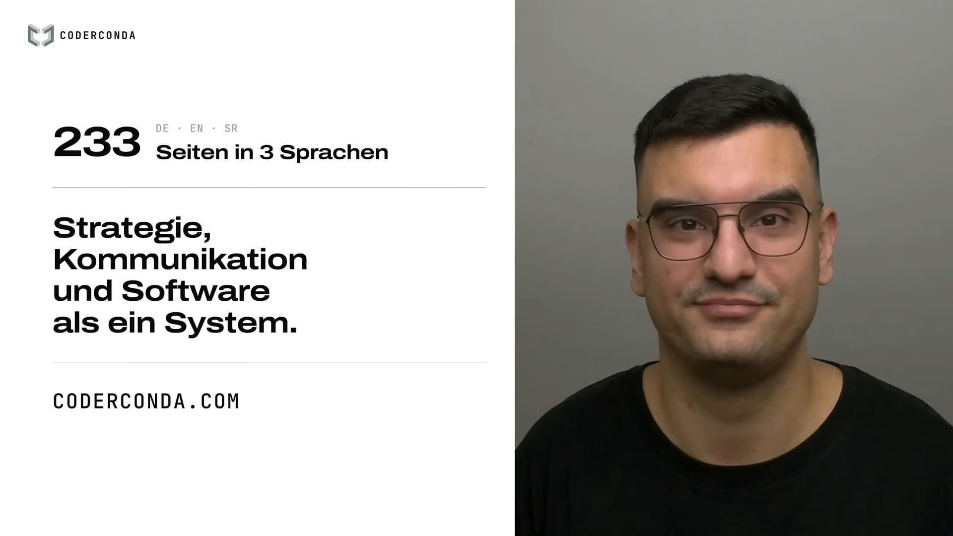 Neben Damjan Savić: „233 Seiten in 3 Sprachen“ und „Strategie, Kommunikation und Software als ein System.“