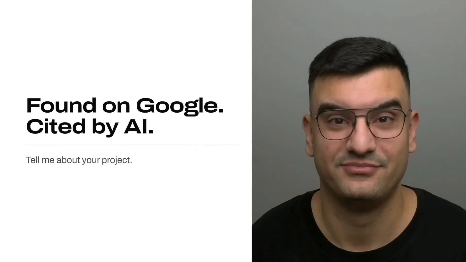 Damjan Savić beside the line “Found on Google. Cited by AI.”
